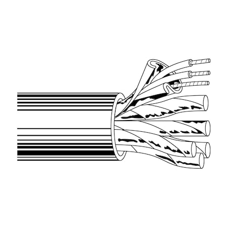 Belden Multi-Conductor Cable, AWM, 22 AWG, 12 C, Chrome, PVC, Stranded, 30V AC, Indoor, 5000 ft 8778 0605000